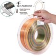thumbnail image 3 of Rainbow PLA 1.75 filament, multicolor silk rainbow PLA 3D printer filament, dimensional +/- 0.03mm, 1kg spool, 3 of 5