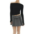 thumbnail image 2 of Tiqkatyck Womens Long Sleeve Shirts, Women's Casual Long Sleeve Boat Neck Off Shoulder Slim Fit Crop Top Going Out Blouses Tight Shirts Crewneck Sweat Shirts, Women Summer Tops Black S, 2 of 6