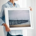 thumbnail image 2 of The Fishing Pier, Virginia Beach - Virginia Beach Virginia Photography Beach Coastal Ocean Boardwalk Waves Scenic White Framed Wall Art Print 9 x 12 inches, 2 of 4
