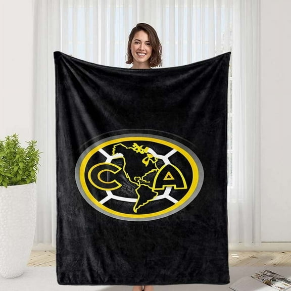 North American Club C&A Emblem Pride Print Flannel Blanket - Soft Warm All-Season Polyester Throw for Sofa, Bed, Camping & Travel - Machine Washable Cozy Home Decor
