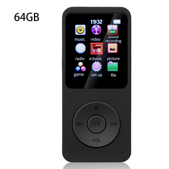 JUNWELL Mojoyce Lecteur MP3/DVD Bluetooth 64 Go Noir