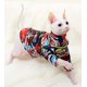 thumbnail image 4 of Camisas de algodón de verano transpirables para gatos sin pelo, ropa para mascotas con collar dorado, camisetas amarillas para gatitos con mangas, ropa para gatos y perros pequeños Namotu CZCW-ZC448-4, 4 of 6
