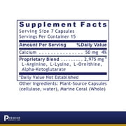 Premier Research Labs Amino hGH - Essential Amino Acids Formula - For Lean Muscle Support - With Arginine, Lysine, Ornithine, Alpha-Ketoglutarate - 105 Plant-Source Capsules