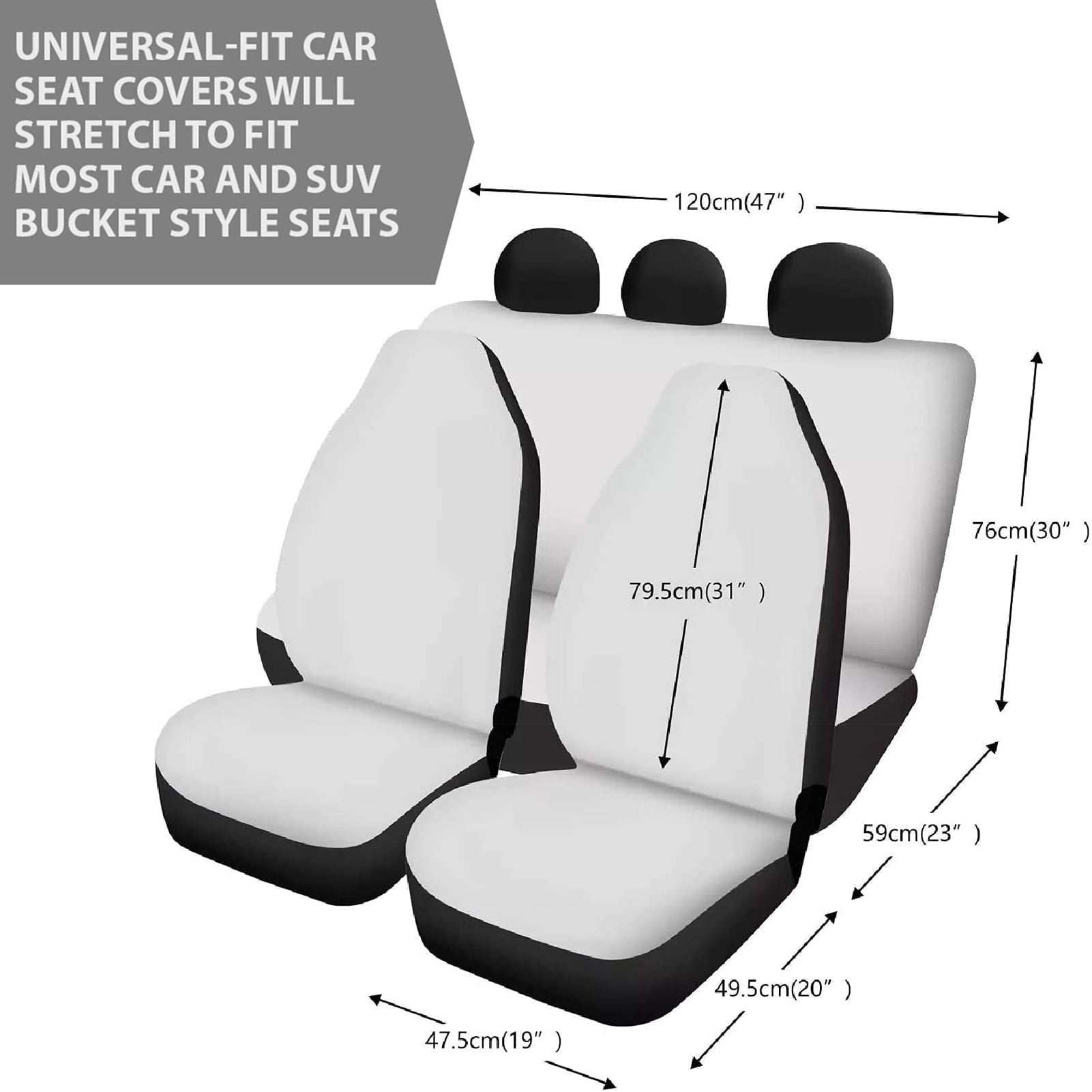 Renewold American Tribal Cow Print Red Beige Car Seat Cushion Cover Full Set 11 PCS, with Steering Wheel Cover Cup Coasters Handbrake Protector Gear Shift Knob Cover Headrest Covers Universal Fit