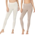 thumbnail image 1 of 2 Packs of TheLovely Women Premium Cotton High Waist Full Length Leggings, 1 of 4