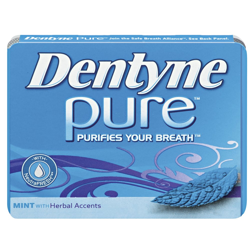Dentyne Pure Mint with Herbal Accents Sugar Free Gum, 9 Piece Pack