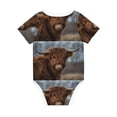 thumbnail image 2 of Daiia Yak Printed Unisex-Baby Short Sleeve Onesies Bodysuits Baby Climbing Clothes Soft and Comfortable Romper with Expandable Shoulder Design-3 Months, 2 of 8
