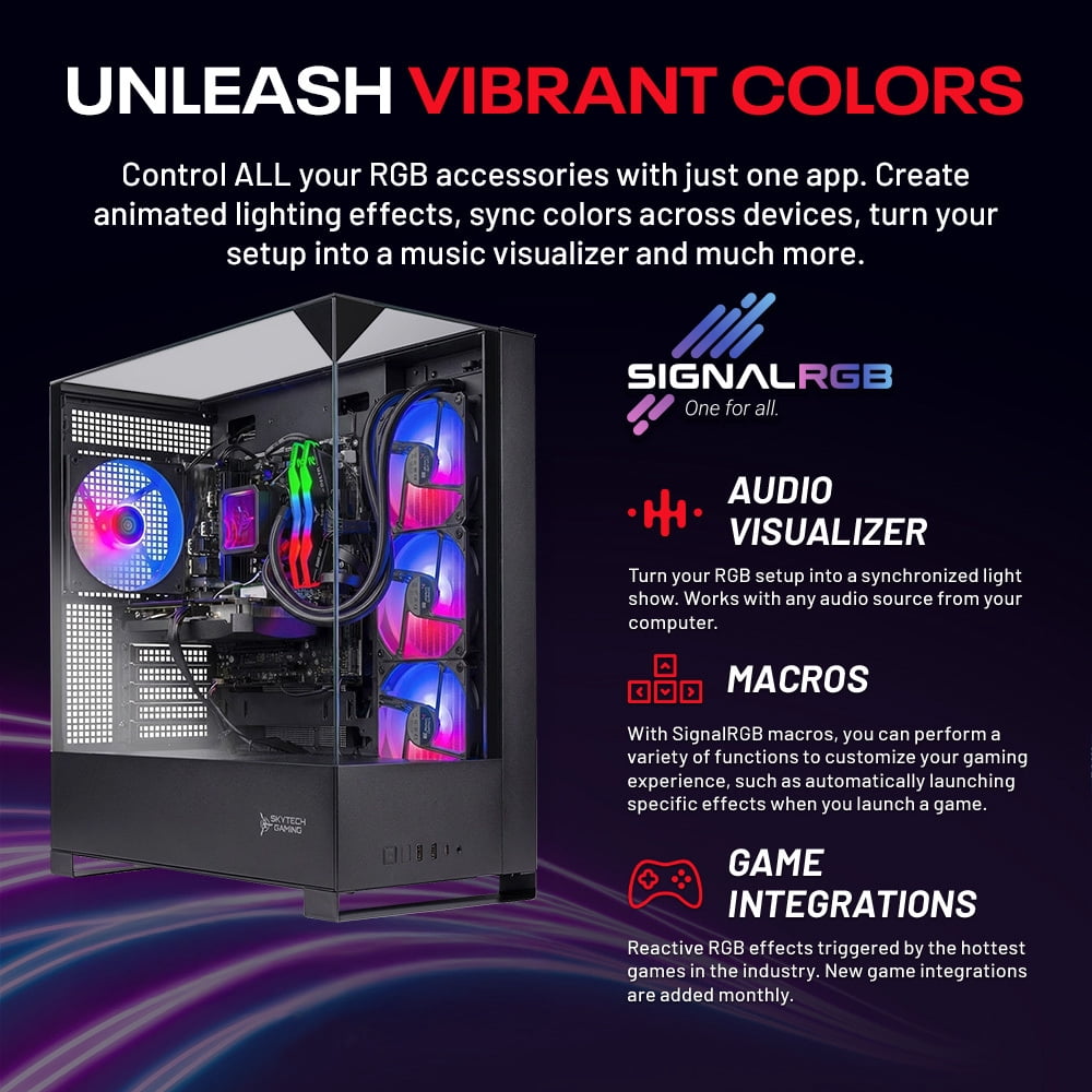 Skytech Gaming Shadow 5 Gaming PC, AMD Ryzen 7 9800X3D 4.7GHz, NVIDIA RTX 5070 12GB VRAM, 1TB Gen4 NVMe SSD, 32GB DDR5 RAM 6000, 750W GOLD PSU, 360 ARGB AIO , Wi-Fi, Win 11, Desktop