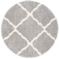 thumbnail image 2 of SAFAVIEH Fontana Venice Geometric Shag Area Rug, Grey/Cream, 6'7" x 6'7" Round, 2 of 9