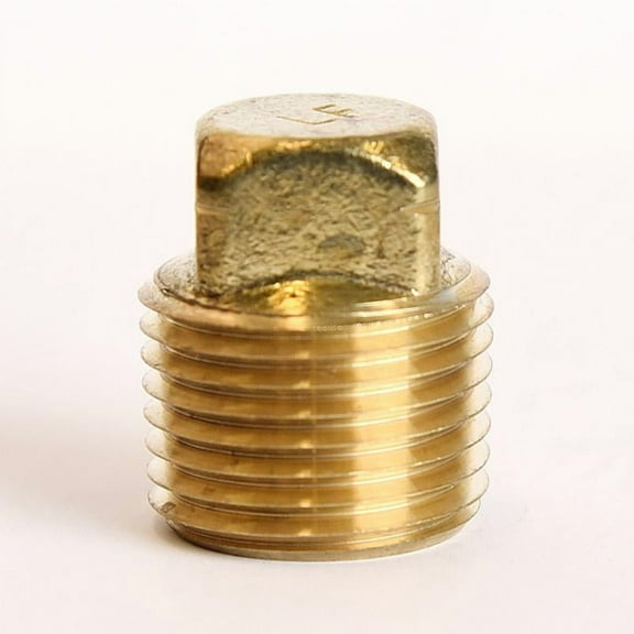 1/2 in. MPT Brass Square Head Cored Plug