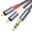 1M, variant on Gold-plated stereo three-core 1/4-inch to dual RCA 6.35mm to 2-pin RCA 1/4-inch audio cable,2M