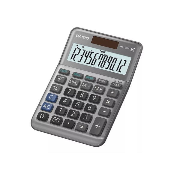 Calculadora Escritorio Casio Ms-120fm Gris 12 Digitos, Papelería, Escolar, Oficina, Escritorio