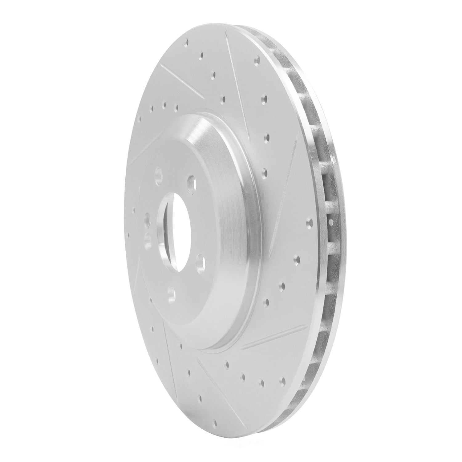 Dynamic Friction Company 631-63166R DFC Brake Rotor - Drilled And Slotted - Silver