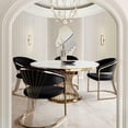 thumbnail image 2 of Solstice Dining Chair in Black Velvet w/ Polished Gold Metal Frame by Diamond Sofa, 2 of 7