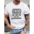 thumbnail image 1 of Funny Quotes Print Men's Round Neck Short Sleeve Fashion Regular Fit T-Shirt Top For Spring Summer Holiday Tee For Adult, Men, Women, Teen, Teenager, Adolescent,Youth, 1 of 6