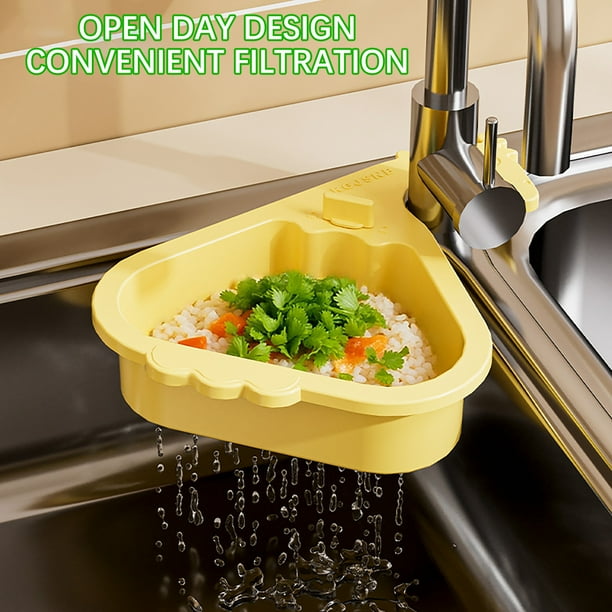 Cesta colante colante de desagüe del fregadero de la cocina - Colador de polipropileno de 26,5x20x8cm, lavado de frutas y verduras, drenaje de pasta y cesta de almacenamiento
