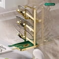 thumbnail image 5 of Multi-functional Pot Lid Rack Wall-mounted No-hole Cutting Board Chopping Board Kitchen Shelf Storage Spatula Holder, 5 of 9