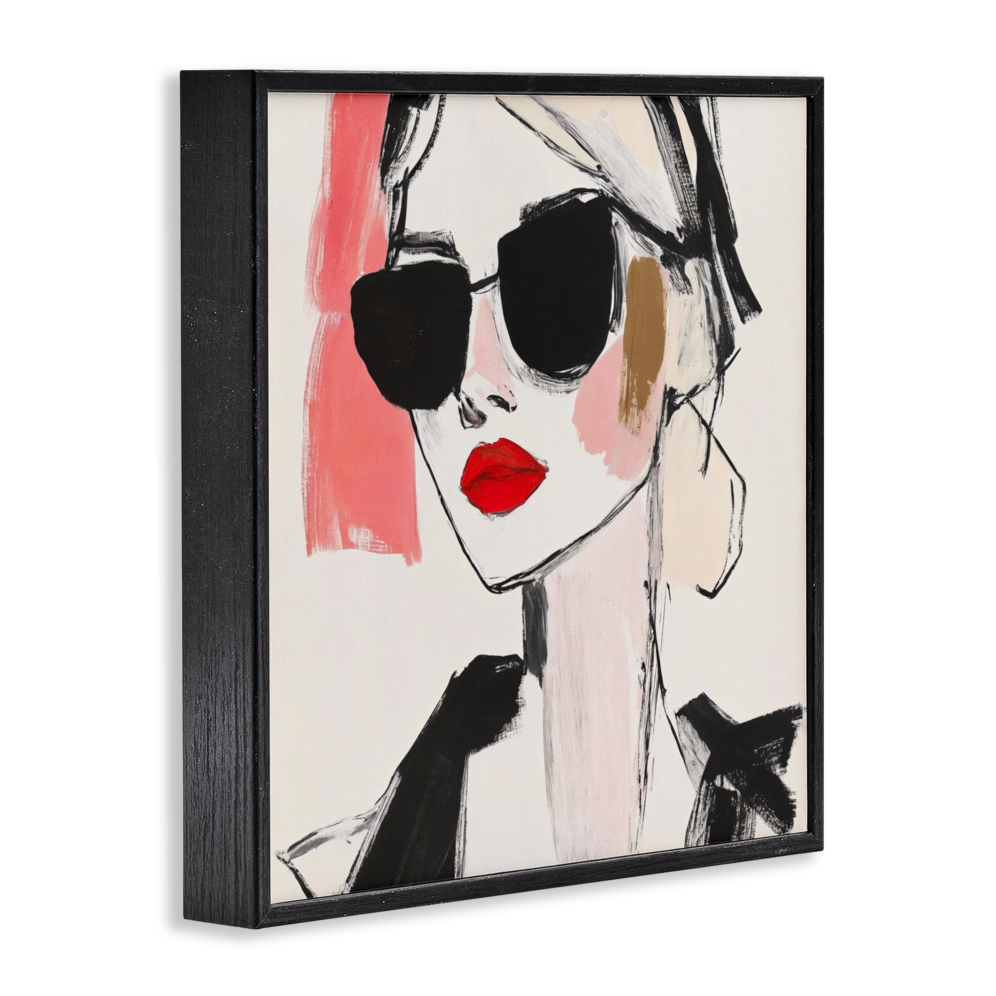 Stupell Industries Sassy Glamour Sketch Black Framed Giclee Art, design by Andrea Haase
