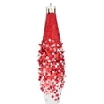 thumbnail image 3 of 6-Count Red and White Glitter Ombre Finial Shatterproof Christmas Ornaments, 6.1", by Holiday Time, 3 of 5