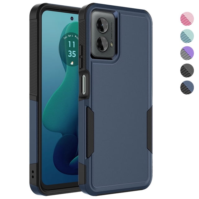 Estbridg For Moto G 5G 2024 Phone Case Moto G 5G 2024 Case Dual Layer Shockproof Heavy Duty Military Grade Protective Case Hybrid Rugged Cover for G 5G 2024 Blue