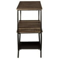 thumbnail image 3 of Benjara BM227107 Curved Metal Frame Console Sofa Table with Plank Shelves, Distressed Brown, 3 of 3