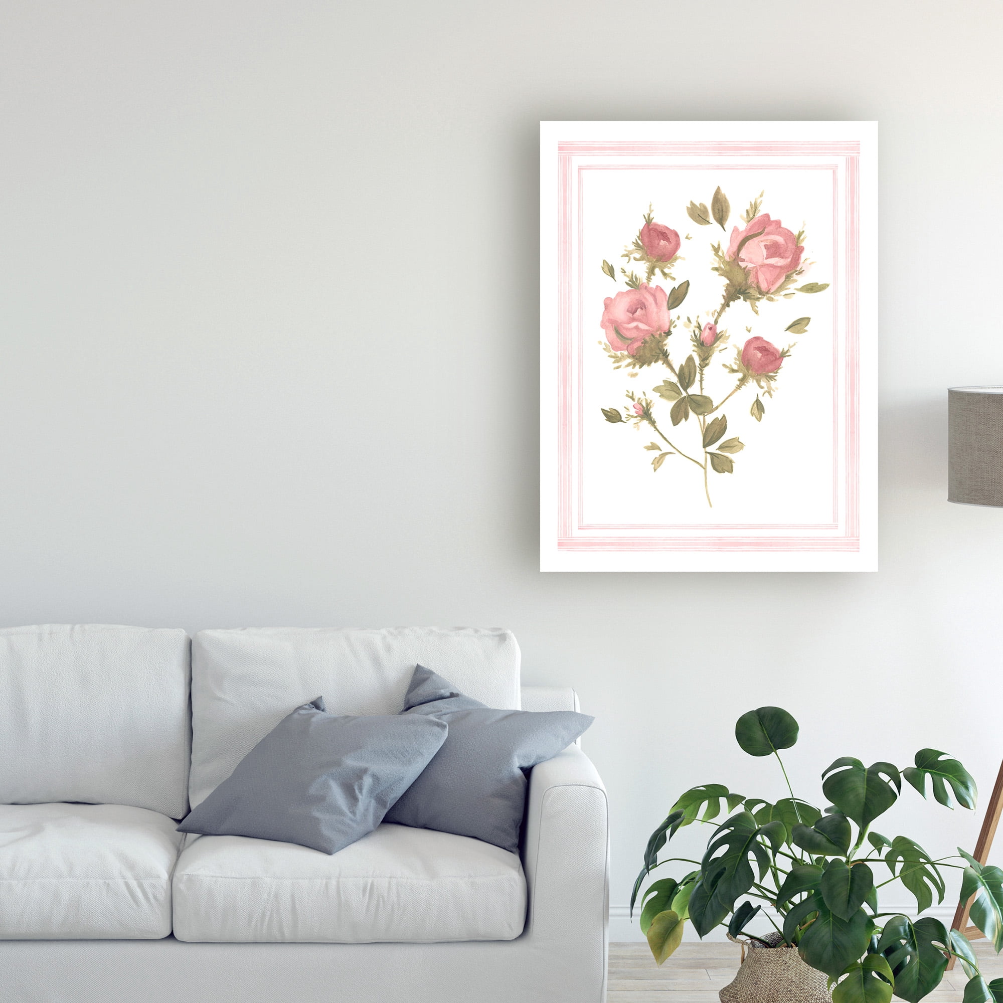 Trademark Fine Art 'Rose Pattern II' Canvas Art by Emma Scarvey