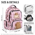thumbnail image 7 of Jeiento Kids School Backpack 17 Inch Funny Capybara Water-Resistant Polyester School Bag for Girls Elementary Students, Suitable for School, Casual Travel & Hiking, 7 of 7