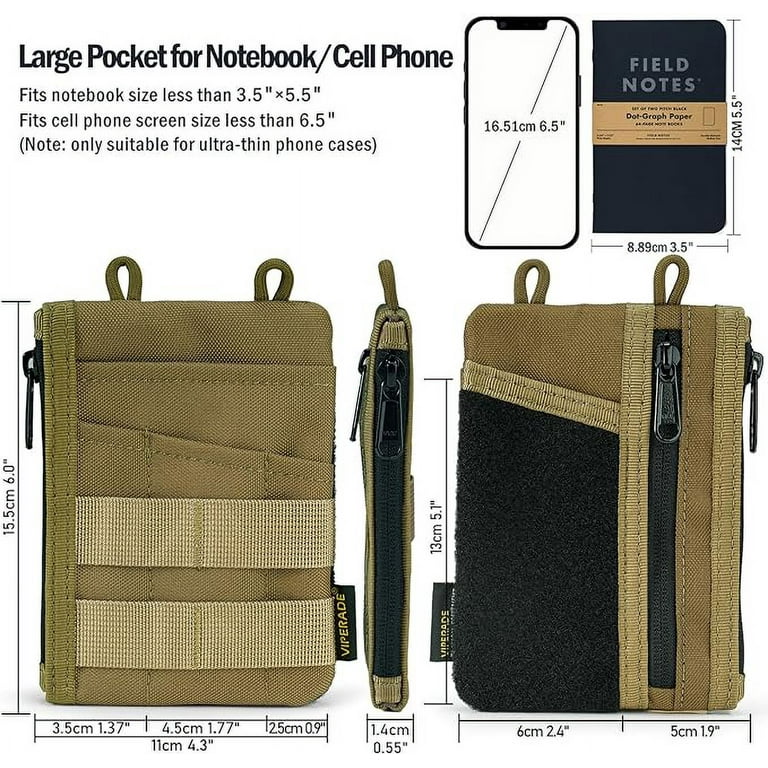 VIPERADE VE9 EDC Pocket Organizer - Multitool Pouch With Patch Area & MOLLE System