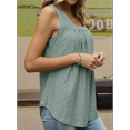 thumbnail image 4 of Camiseta Sin Mangas con Cuello Cuadrado y Volantes para Mujer, Camiseta Sin Mangas A Rayas, Informal, Holgada, de Verano Judías L, 4 of 9