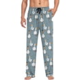 thumbnail image 4 of FREEAMG Cartoon Duck Goose Grass Pattern Men's Pajama Pants Sleepwear Lounge Pajama Bottoms, 4 of 7