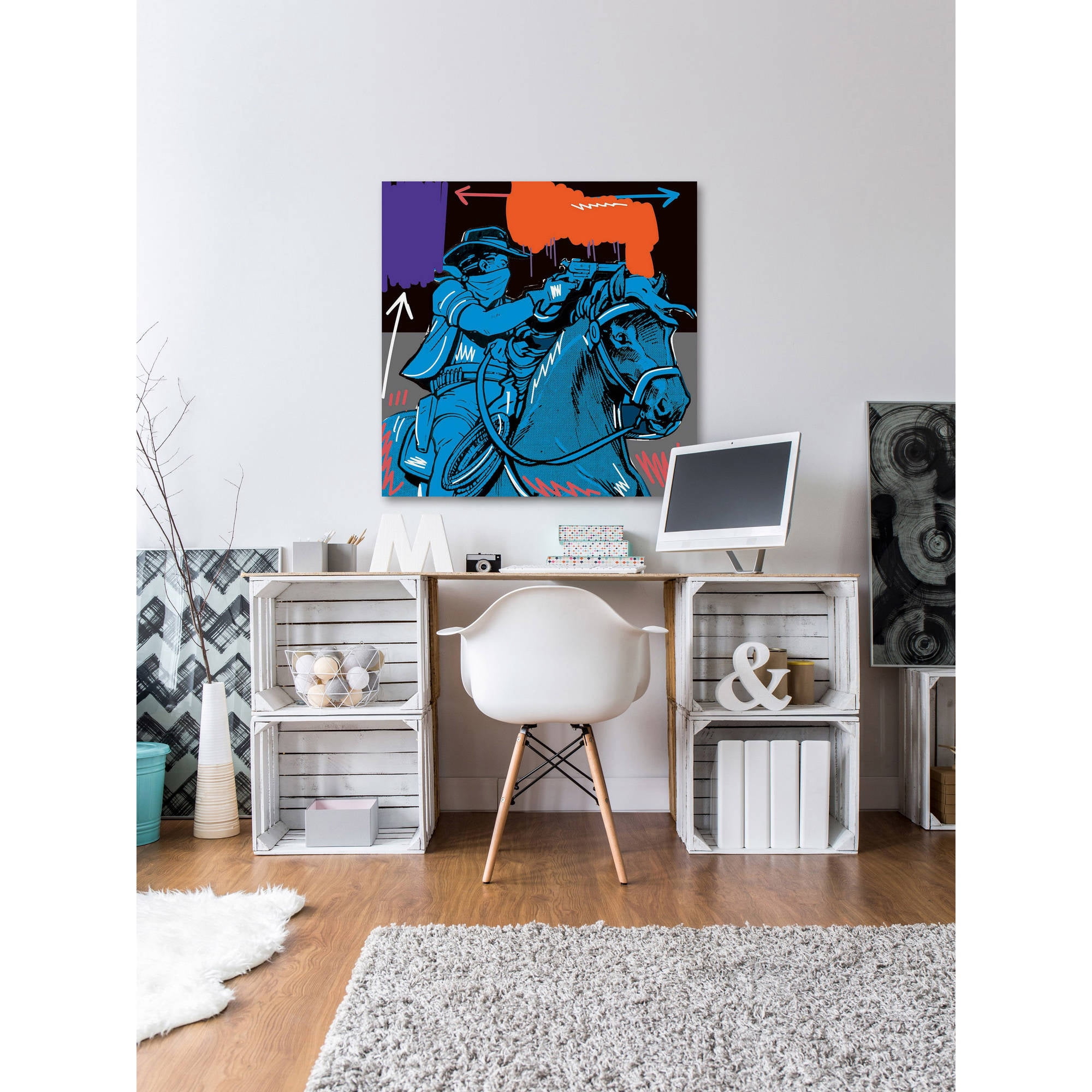 Marmont Hill "Raider I" by Josh Ruggs Painting Print on Wrapped Canvas