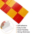 thumbnail image 4 of Uxcell Reflective Tape, 3 Roll 10 ft x 2-inch Adhesive High Visibility Safety Tape Reflector, Square Yellow Red, 4 of 6