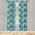 thumbnail image 5 of Ambesonne Grunge Window Curtains, Butterfly Spring Season, Each 28" W x 63" L, Pale Blue Teal Grey, 5 of 5