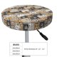 thumbnail image 4 of Balery Cartoon Bear Fundas de asiento para taburete de bar redondo de tela de terciopelo ajustables que protegen de arañazos y manchas para sillas de 14 a 17 pulgadas.-13 inch, 4 of 7