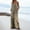 Khaki, variant on Wensltd Women's Casual Loose Jumpsuits One Piece Sleeveless Printed Wide Leg Long Pant With Pockets