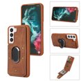 thumbnail image 1 of K-Lion Flip Back Leather Wallet Case for Samsung Galaxy S23 Plus with Card Slots Holders Ring Stand Magnetic Buckle Kickstand Function Shockproof Purse Case for Samsung S23+, Brown, 1 of 9