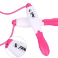thumbnail image 4 of Sonducket Cuerda para saltar profesional con contador giratorio de 2,7 metros, velocidad rápida ajustable, conteo, cuerda para saltar, accesorio Accesorios para máquinas de ejercicios Rosado, 4 of 6