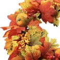 thumbnail image 4 of Autumn Wreath for Front Door, 17.5 in Fall Wreath with Pumpkin Thanksgiving Decorations, Maple Leaf Autumn Harvest Decor, 4 of 7