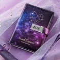 thumbnail image 4 of Starry Lock Leather Diary Combination Lock Journal Personal Constellation Secret Writing Journal Notebook Daily Planner Hardcover Agenda Gifts for kid, 4 of 4