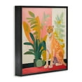 thumbnail image 4 of Stupell Industries Leopard Sitting with Plants Animals & Insects Painting Black Framed Art Print Wall Art, 17 x 17, 4 of 10