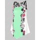 thumbnail image 2 of Camiseta de tirantes floral con panel de encaje de talla grande Rosegal  Bikinis, 2 of 5