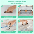 thumbnail image 2 of CCOCC 80 Count Waste Bags for Self Cleaning Cat Litter Box,17.8 X 17.8 Inches Replacement Extra Large Liners,4 Rolls of Drawstring Trash Bags for Automatic Litter Boxes, 2 of 9