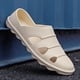 thumbnail image 4 of Sandalias de hombre 2022, zapatos informales para hombre, zapatillas Roma Retro, sandalias con punta abierta y parte inferior gruesa, sandalias deslizantes para playa para verano, 4 of 5