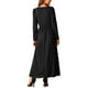 thumbnail image 3 of INSPIRE CHIC Vestidos de Mujer Cuello Redondo Mangas Largas de Linterna Vestido Maxi Formal de Chifón S Negro, 3 of 5