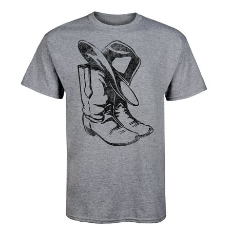 Country Casuals - Cowboy Hat Boots - Men's Short Sleeve Graphic T-Shirt