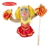 Melissa & Doug Cheerleader Puppet with Detachable Wooden Rod (Puppets & Puppet Theaters, Animated Gestures, Inspires Creativity, 15” H x 5” W x 6.5” L)