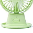 thumbnail image 4 of Ventilador pequeño de escritorio de doble aspa, mini ventilador USB plegable de escritorio de 2 cabezales para oficina de estudiantes, 116 de escritorio, verde, 4 of 5