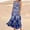 Blue, variant on Midi Dresses for Women Cotton Linen Casual Summer Dresses Oversized Tunic Dress Plus Size Round Neck Printed Sleeveless Vest Dress Flowy Dress Baggy Beach Long Dress Sundress Black XXXL
