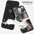 thumbnail image 6 of for iPhone XR Case for Girls Women Silky Soft Protective Shockproof Silicone Phone Case with Cute Gold Heart Pattern Design Black Cover, 6 of 7