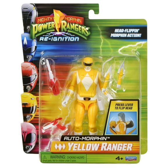 Mighty Morphin Power Rangers YELLOW RANGER Auto-Morphin Action Figure